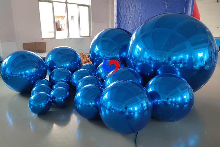 Blue shiny balls