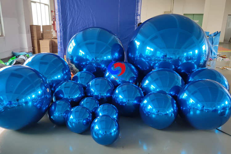 Blue shiny balls
