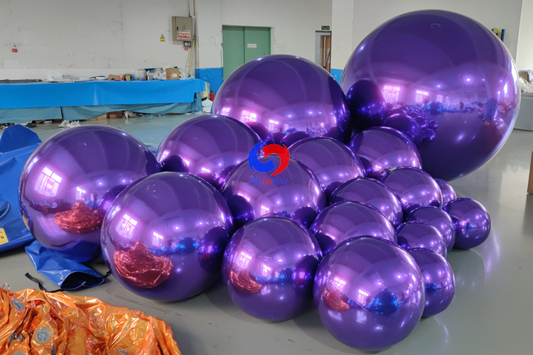 Purple shiny balls