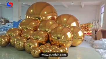 Gold big shiny balls