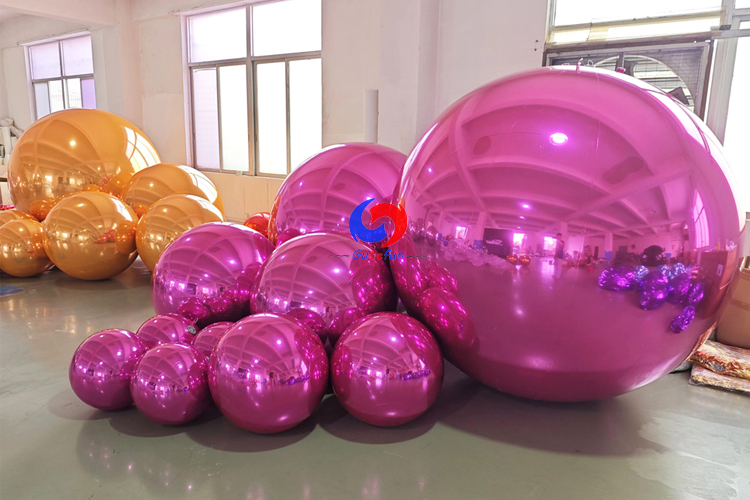Rose red /Hot pink big shiny balls