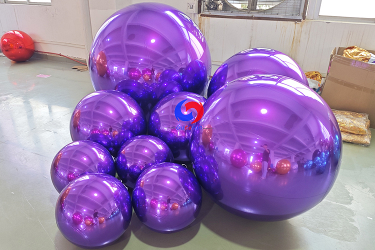 Purple big shiny balls
