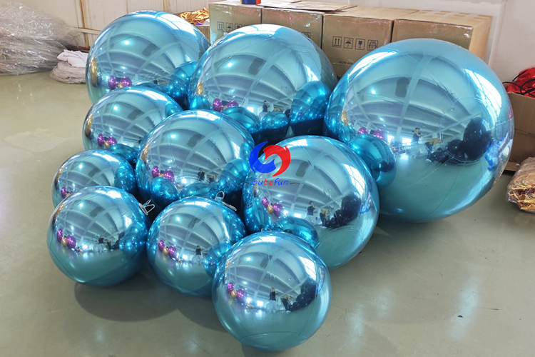 Teal /light blue big shiny balls