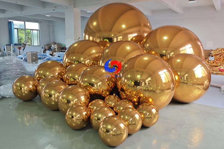 Gold big shiny balls