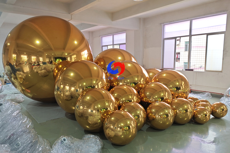 Gold big shiny balls