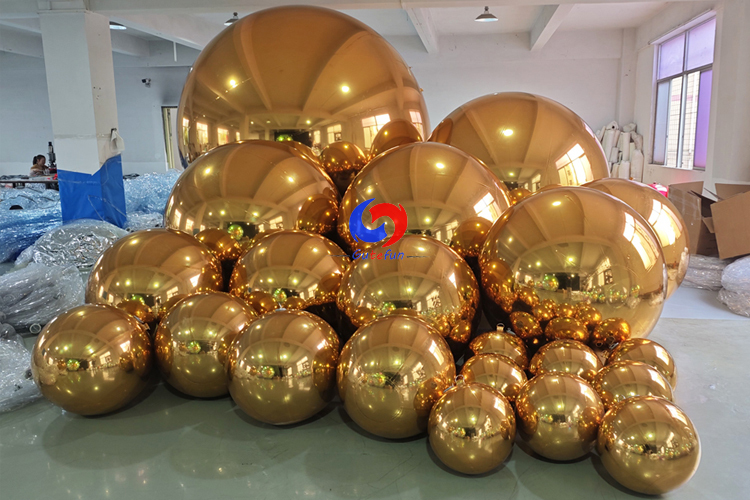 Gold big shiny balls