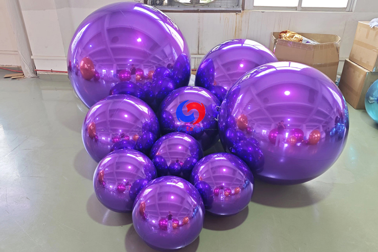 Purple big shiny balls