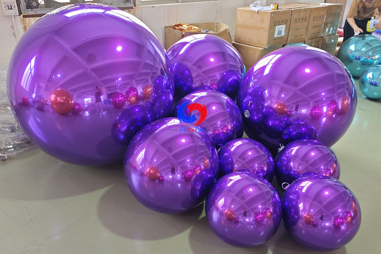 Purple big shiny balls