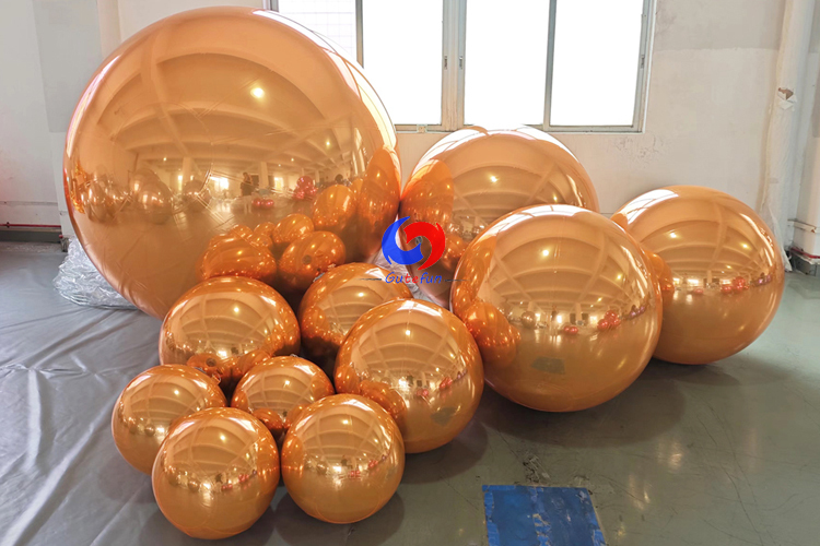 Orange big shiny balls