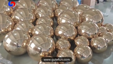 Luxury Company Party Events Backdrop Decorations Giant Metallic Spheres White Gold Big Shiny Balls for Sale