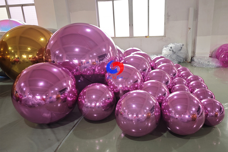 Giant pink shiny balls