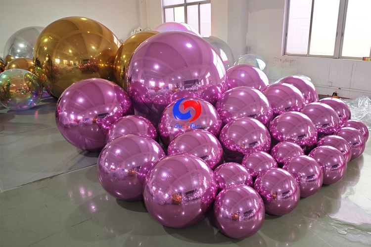 Giant pink shiny balls