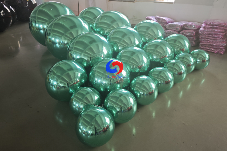 Light green big shiny balls