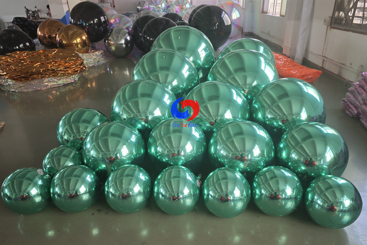 Light green big shiny balls