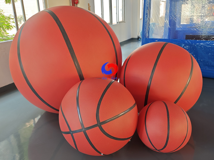 3ft / 4ft / 5ft / 6.6ft / 7.6ft custom giant inflatable basketball for sport theme party events decorations