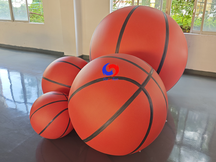 3ft / 4ft / 5ft / 6.6ft / 7.6ft custom giant inflatable basketball for sport theme party events decorations