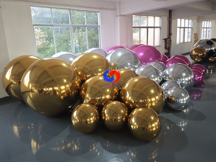 Gold + Silver + Hot pink big shiny balls bundles for creating unique party birthday events backdrop Christmas decorations