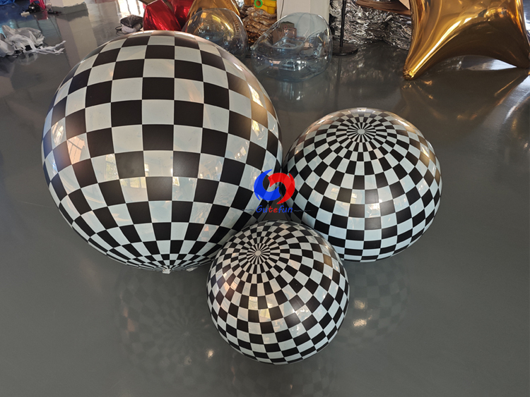 Custom giant car flag shiny balls