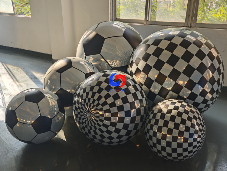 Custom giant car flag shiny balls