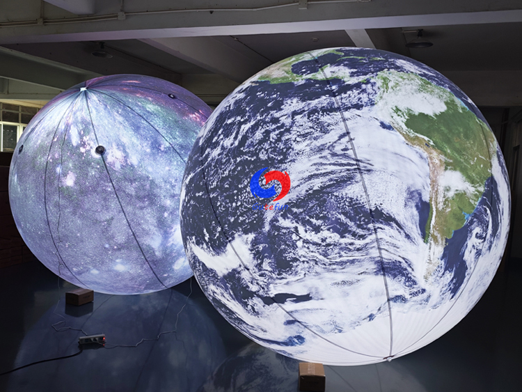 manufacture Earth planet galaxy planet inflatable model with led lighting