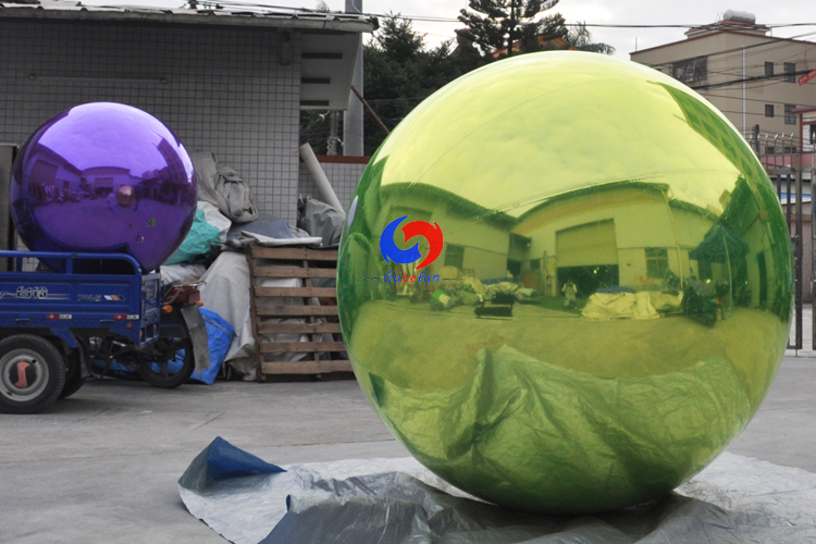 Green Big Shiny Mirror Orbs Giant Green Shiny Balls / Inflatable Balloons for Weddings,Galas,Awards Shows,Birthday Parties Decorations