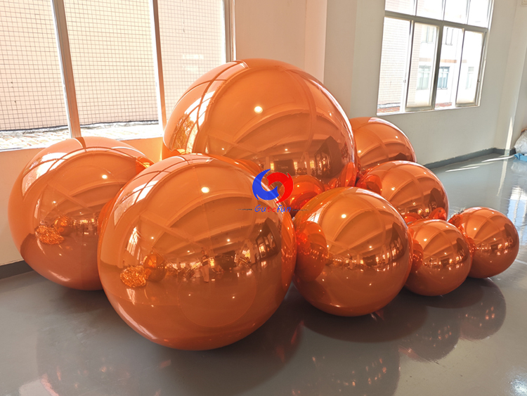 Deep orange shiny balls for luxury party events decorations