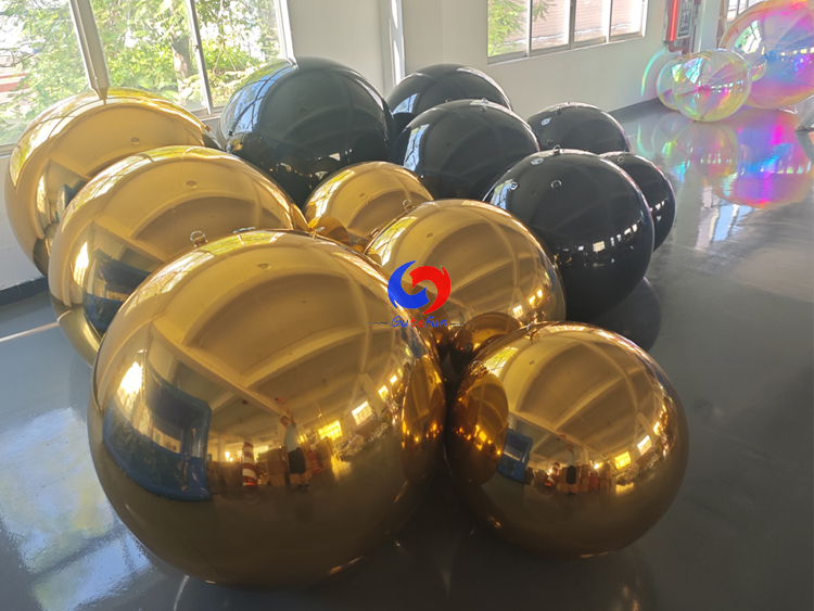 Large party events birthday Luxury decor Reusable Giant Gold + Black big shiny balls bundles
