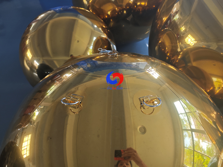 Large party events birthday Luxury decor Reusable Giant Gold + Black big shiny balls bundles