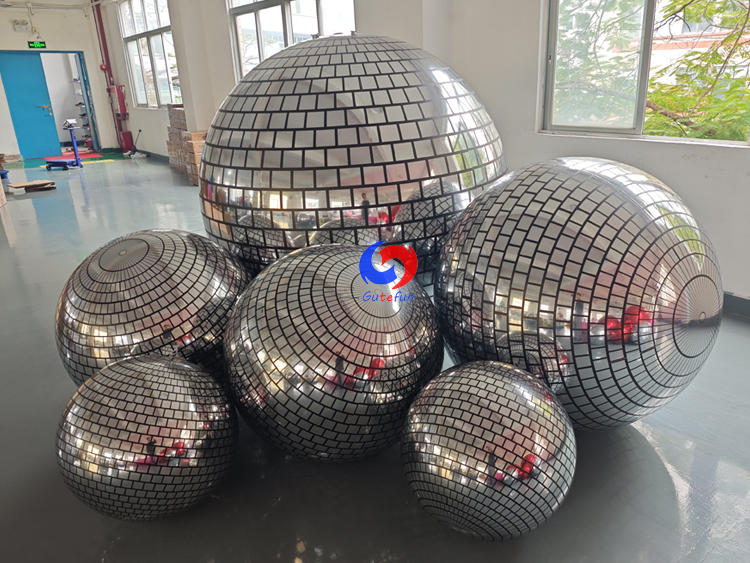 6Pcs silver disco shiny balls