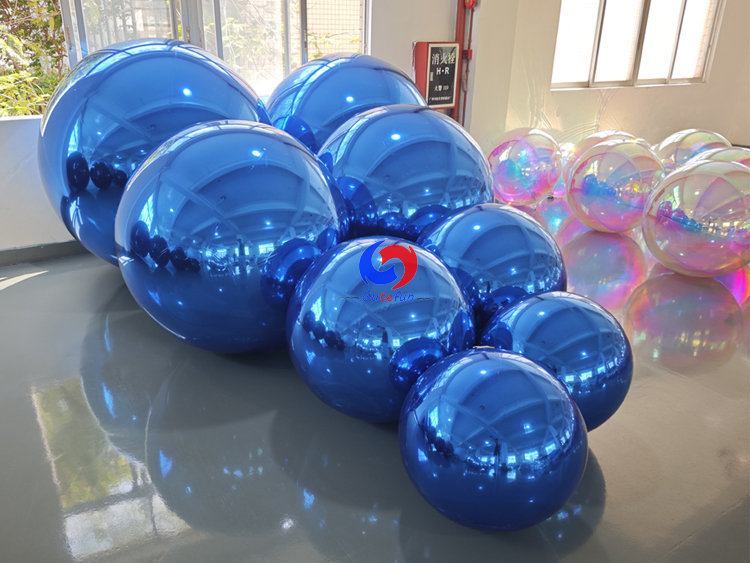8Pcs blue shiny balls
