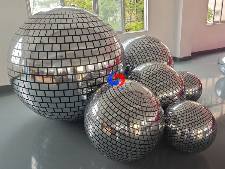 6Pcs silver disco shiny balls
