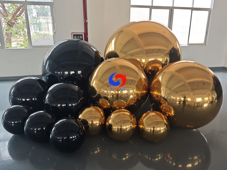 6pcs gold +6pcs black shiny balls