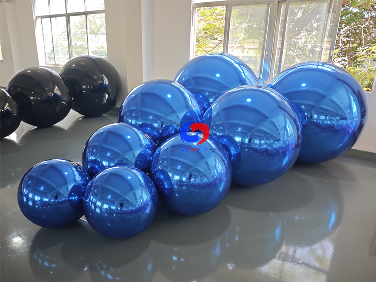 8Pcs blue shiny balls
