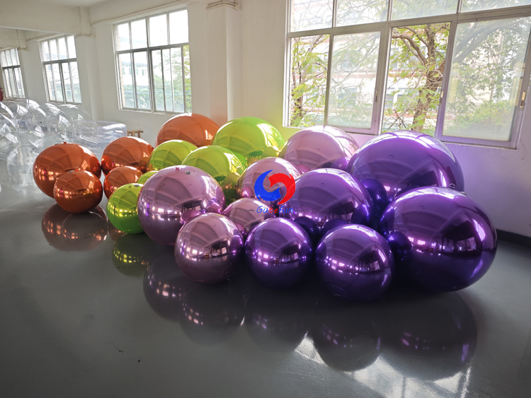 5pcs pink+ 5pcs green +5pcs purple +5pcs dark orange shiny balls