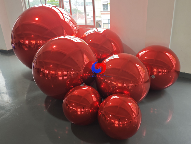 7Pcs red shiny balls