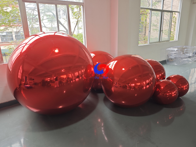 7Pcs red shiny balls
