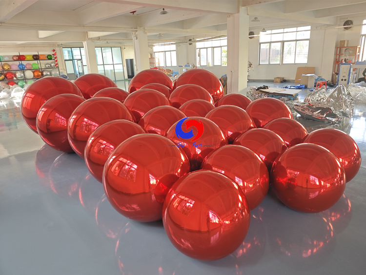 24Pcs red shiny balls