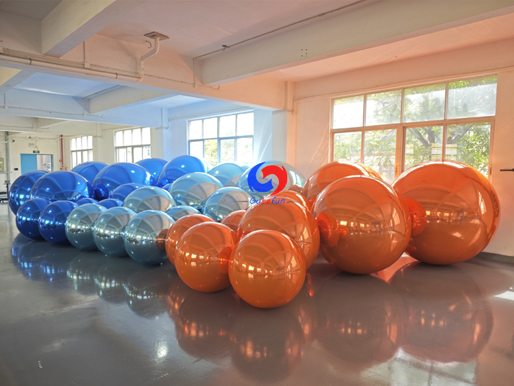 9pcs orange + 9pcs teal + 12pcs blue shiny balls