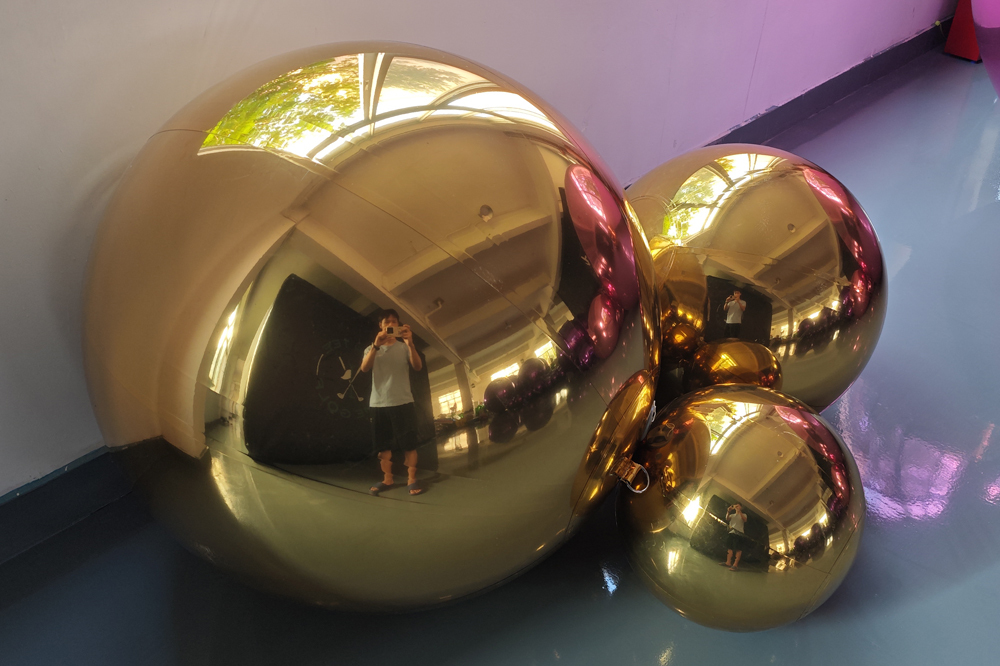 3pcs gold shiny balls