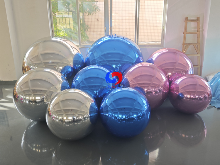 3pcs blue +3pcs pink +3pcs silver shiny balls
