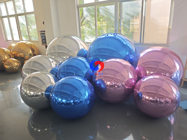 3pcs blue +3pcs pink +3pcs silver shiny balls