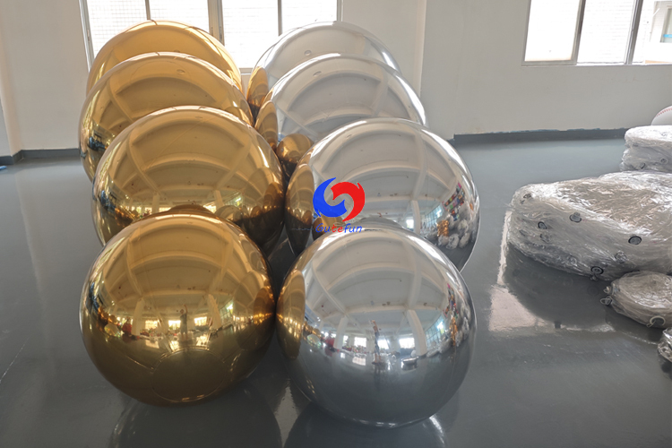 4pcs silver +4pcs gold shiny balls