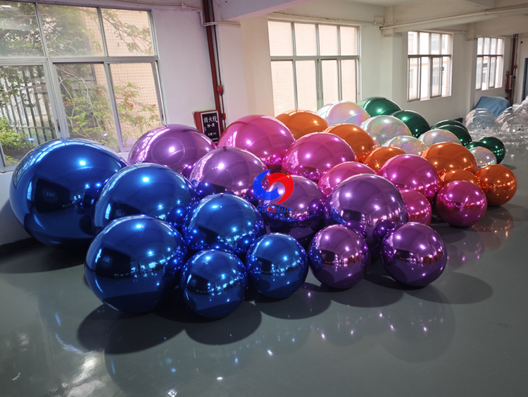 6pcs iridescent +6pcs hot pink +6pcs purple +6pcs dark green + 6pcs dark orange +6pcs dark bule shiny balls