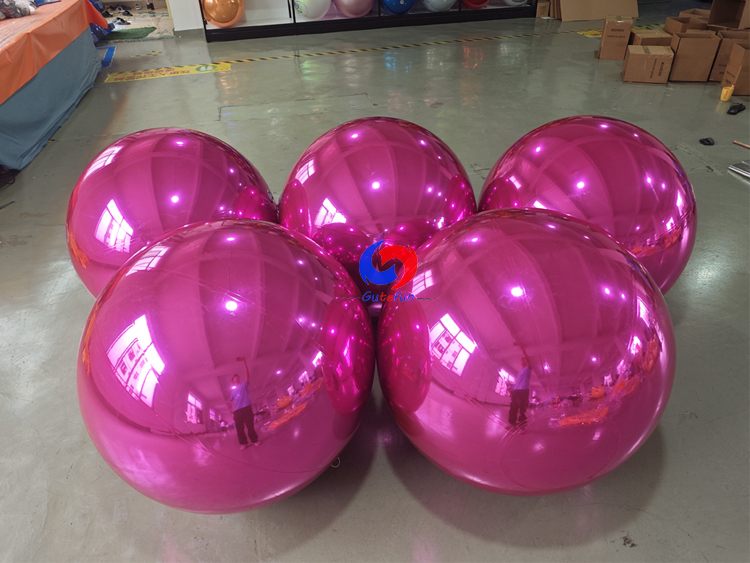 5Pcs hot pink shiny balls