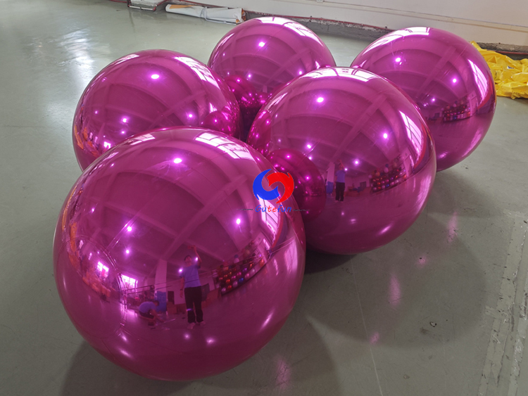 5Pcs hot pink shiny balls
