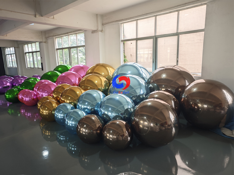 6pcs iridescent +6pcs hot pink +6pcs purple +6pcs dark green + 6pcs dark orange +6pcs dark bule shiny balls