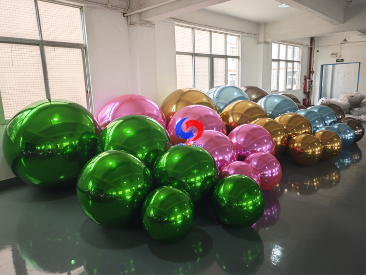 6pcs iridescent +6pcs hot pink +6pcs purple +6pcs dark green + 6pcs dark orange +6pcs dark bule shiny balls