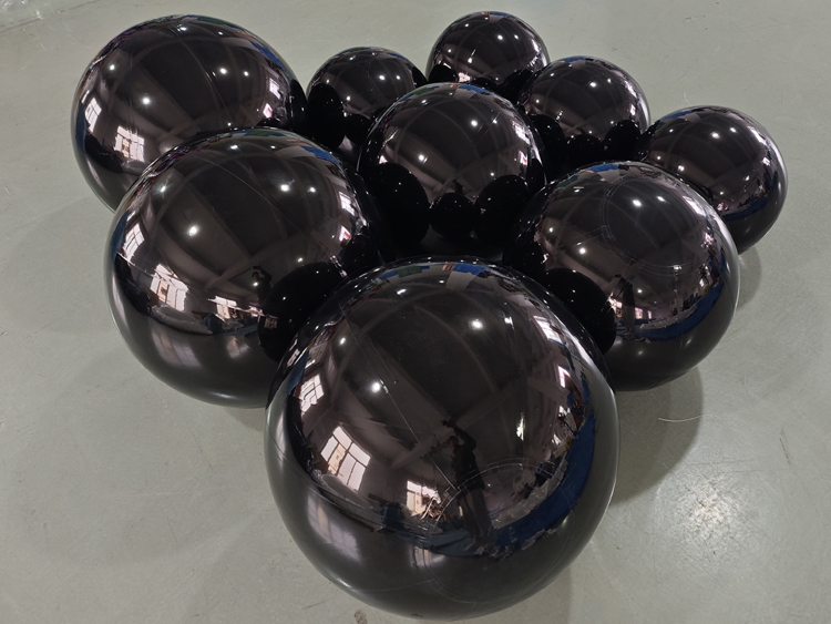 9pcs Gloss Black Inflatable Mirror Ball | Factory Direct Custom Decor