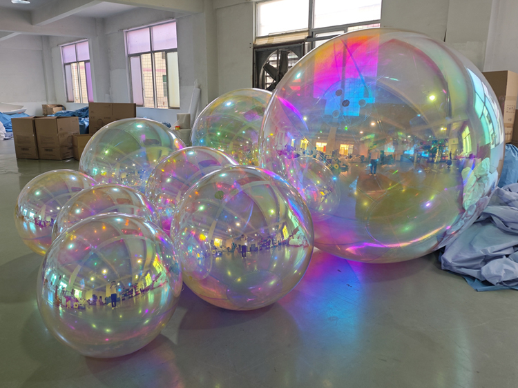 8 pcs Iridescent Rainbow Inflatable Mirror Balls | Factory Direct Wholesale