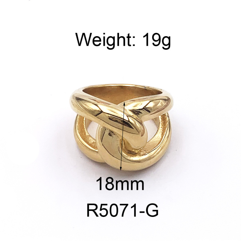 Simple Style Hollow Twist Cross Women Vintage Rock Style Wholesale Ring